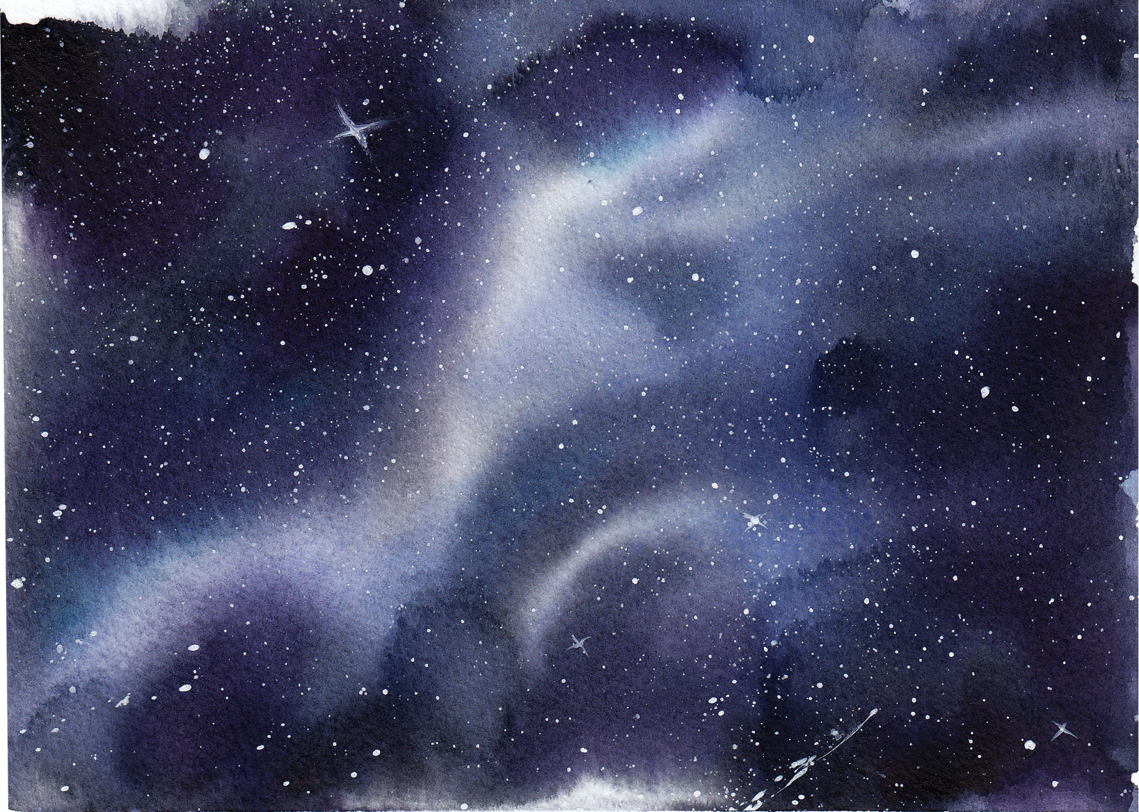 Watercolor Galaxy Background